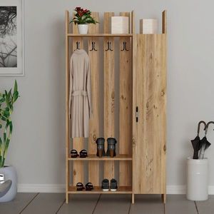 Cuier de perete, Coraline, Pro, 93.3x180x33.5 cm, Maro imagine