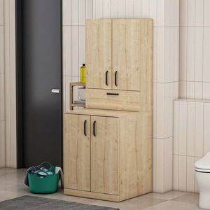 Dulap masina de spalat, Coraline, Palmira, 70x90x67 cm, Stejar imagine