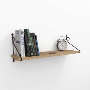 Raft de perete, Decormet, Seramoni, 72x27x20 cm, Stejar imagine