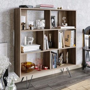 Corp biblioteca, Decorotika, Mistico, 120x132.2x29.5 cm, Maro imagine