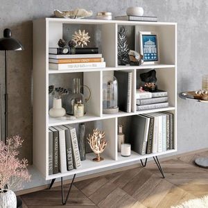 Corp biblioteca, Decorotika, Mistico, 120x132.2x29.5 cm, Alb imagine