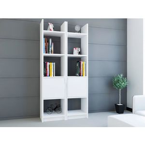 Corp biblioteca, Decorotika, Esbi 102, 66.2x150x29.5 cm, Alb imagine