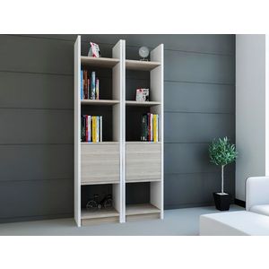 Corp biblioteca, Decorotika, Esbi 102, 66.2x150x29.5 cm, Alb / Cordoba imagine