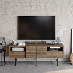 Comoda TV, Decorotika, Derin, Nuc / Negru imagine