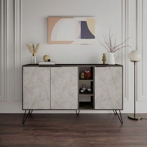Consola, Decortie, Clara, 142x83x35.6 cm, Maro închis / Lagina imagine