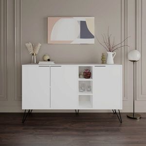 Consola, Decortie, Clara, 142x83x35.6 cm, Alb imagine