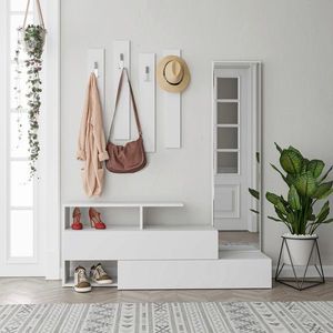 Cuier de perete, Decortie, Ramda, Alb imagine