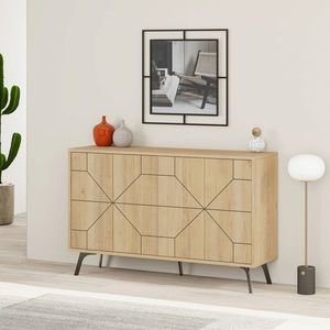 Consola, Decortie, Dune, 123x62.4x35 cm, Stejar imagine