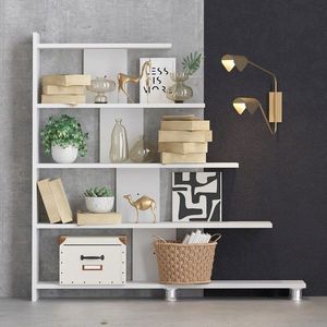 Corp biblioteca, Elegance, Reward, 122x120x20 cm, Alb imagine