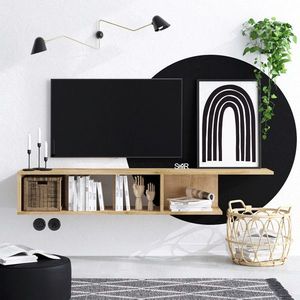 Comoda TV, Emerald, Pan, 150x26x24 cm, Maro imagine