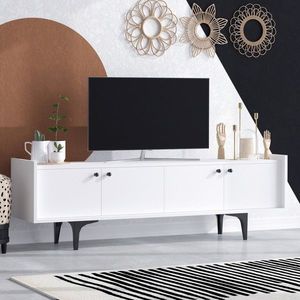 Comoda TV, Emerald, Atlas, 150x57x40 cm, Alb imagine