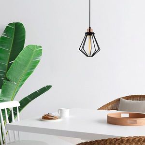 Lustra, Alby, 525NOR1476, Fier, Negru/Bronz imagine