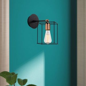 Aplica de perete, Alby, 525NOR3181, Metal, Negru/Bronz imagine