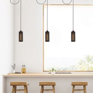 Lustra, Alby, 525NOR1451, Metal, Negru/Bronz imagine