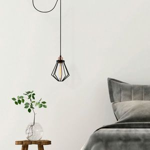 Lustra, Alby, 525NOR1477, Metal, Negru/Bronz imagine