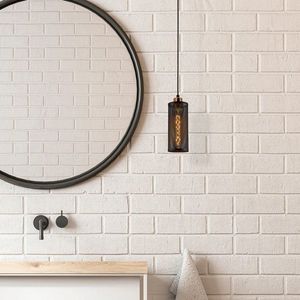 Lustra, Alby, 525NOR1450, Metal, Negru/Bronz imagine