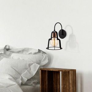 Aplica de perete, Alby, 525NOR3179, Metal, Negru/Bronz imagine