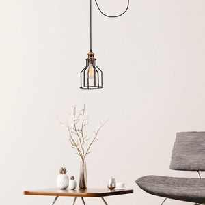Lustra, Alby, 525NOR1502, Metal, Negru/Bronz imagine