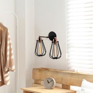 Aplica de perete, Alby, 525NOR3178, Metal, Negru/Bronz imagine