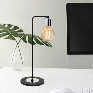 Lampa de masa, Alby, 525NOR2170, Metal, Negru/Argintiu imagine