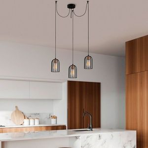 Lustra, Alby, 525NOR1563, Metal, Negru/Bronz imagine