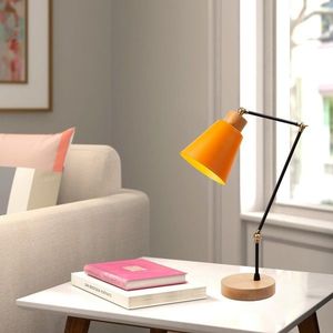Lampa de masa, Alby, 525NOR2115, Metal, Portocaliu imagine