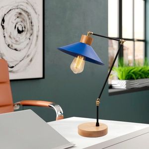 Lampa de masa, Alby, 525NOR2121, Metal, Albastru imagine