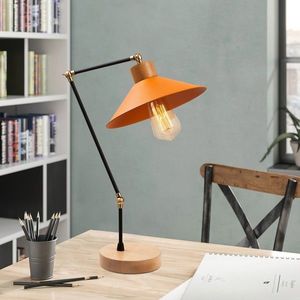 Lampa de masa, Alby, 525NOR2125, Metal, Portocaliu imagine