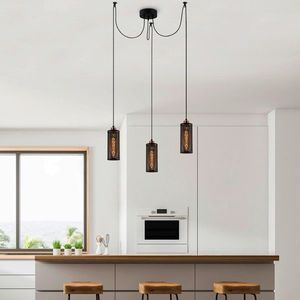 Lustra, Alby, 525NOR1448, Metal, Negru/Bronz imagine