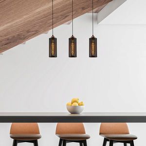 Lustra, Alby, 525NOR1452, Metal, Negru/Bronz imagine