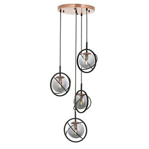 Lustra, Aurora, 301AUR1256, Metal, Negru/Bronz imagine