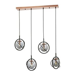 Lustra, Aurora, 301AUR1258, Metal, Negru/Bronz imagine