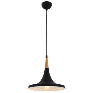 Lustra, Avonni, 683AVN1386, Metal, Negru / Stejar imagine