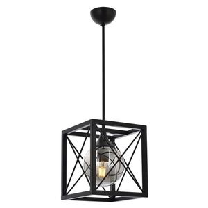 Lustra, Avonni, 683AVN1412, Metal, Negru imagine