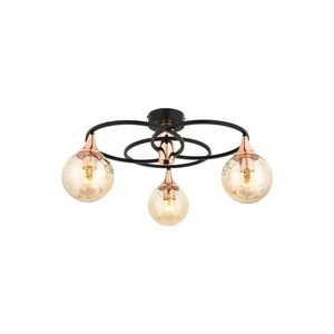 Lustra, Avonni, 683AVN1125, Metal, Negru/Bronz imagine
