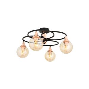 Lustra, Avonni, 683AVN1127, Metal, Negru/Bronz imagine
