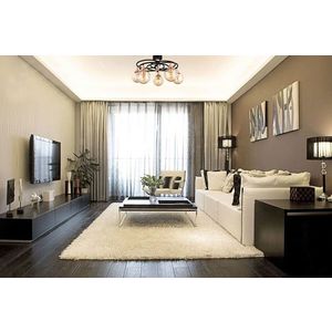 Lustra, Avonni, 683AVN1129, Metal, Negru/Bronz imagine
