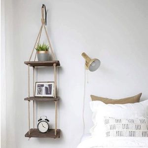 Raft de perete, Evila Originals, Gar013, 90x25x1.8 cm, Maro imagine