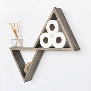 Raft de perete, Evila Originals, Aa004, 55x50x9 cm, Maro imagine