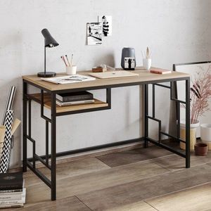 Birou, Hadley, Victory, 120x75x60 cm, Nuc negru imagine