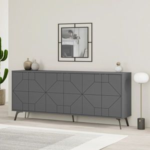Consola, Homitis, Dune, 183.8x77.4x35 cm, Antracit imagine