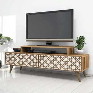 Comoda TV, Hommy Craft, City, 140x48.8x41.8 cm, Maro/Crem imagine