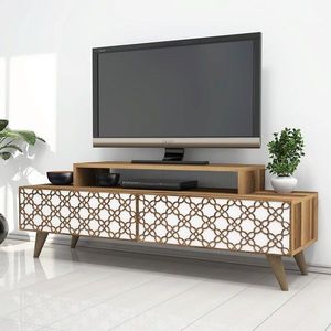 Comoda TV, Hommy Craft, City, 140x48.8x41.8 cm, Nuc/Alb imagine