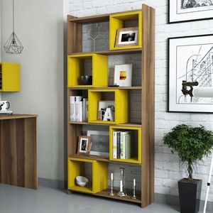 Corp biblioteca, Hommy Craft, Box, 80x170x22 cm, Nuc / Galben imagine