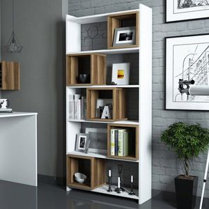 Corp biblioteca, Hommy Craft, Box, 80x170x22 cm, Alb/Maro imagine