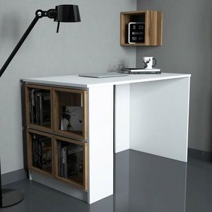 Birou, Hommy Craft, Box, 120x75x65 cm, Alb/Maro imagine