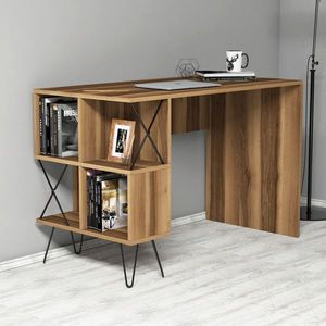 Birou, Hommy Craft, Extra, 120x78.8x60 cm, Nuc / Negru imagine