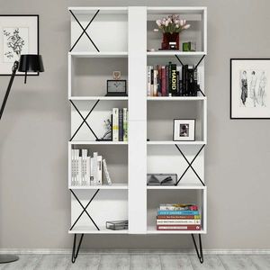 Corp biblioteca, Hommy Craft, Extra, 90x167.3x22 cm, Alb imagine
