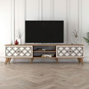 Comoda TV, Hommy Craft, Class, 180x44x35 cm, Nuc/Alb imagine