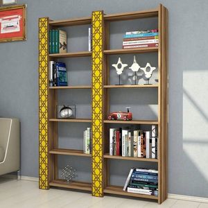 Corp biblioteca, Hommy Craft, City 2, 124.6x170x24.2 cm, Nuc / Galben imagine